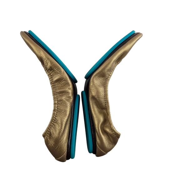 Tieks Ballet Flats Womens 6 Metallic Gold Bronze Leather Balletcore Travel - Picture 7 of 10